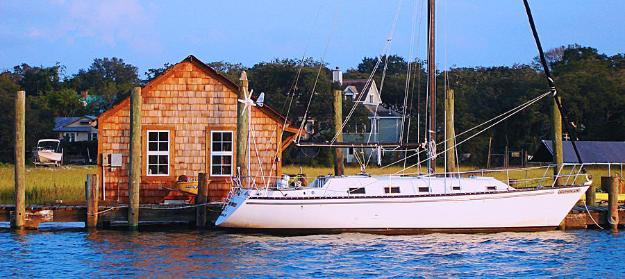Boat at Shem Creek by Jan Marvin Photograph by Jan Marvin