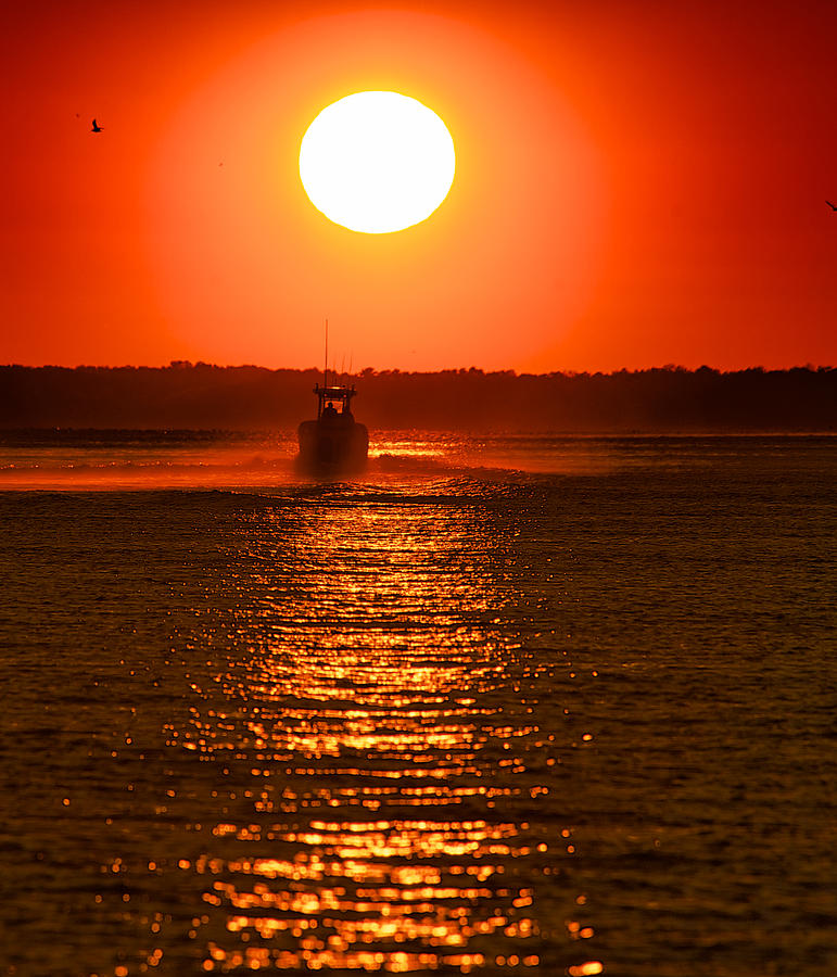 Boat at Sunset Photograph by David Kay