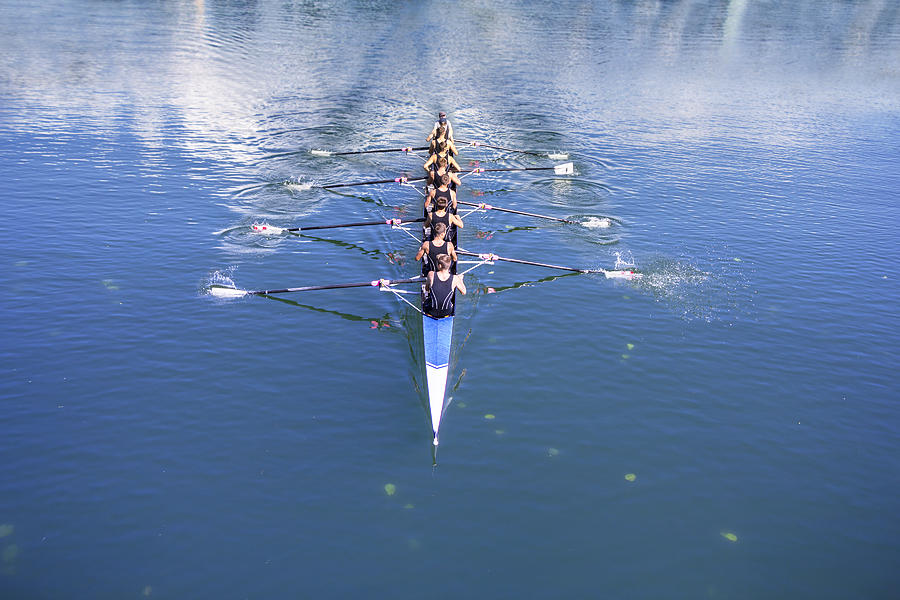 Boat coxed with eight Rowers Photograph by Ivansmuk