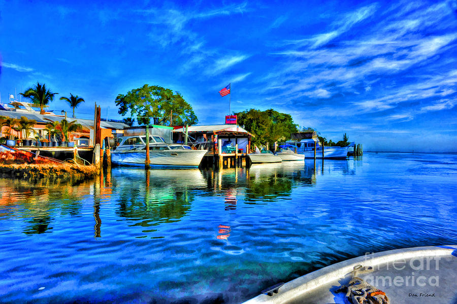 Boat docks on bay Photograph by Dan Friend