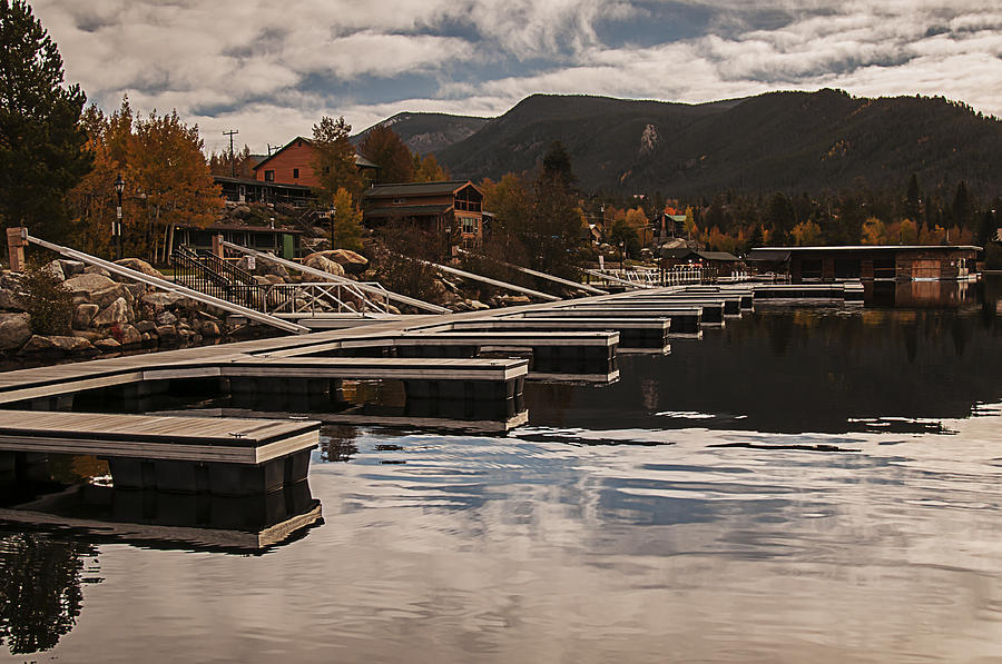 Boat Docks on Grand Lake Photograph by Lee Kirchhevel