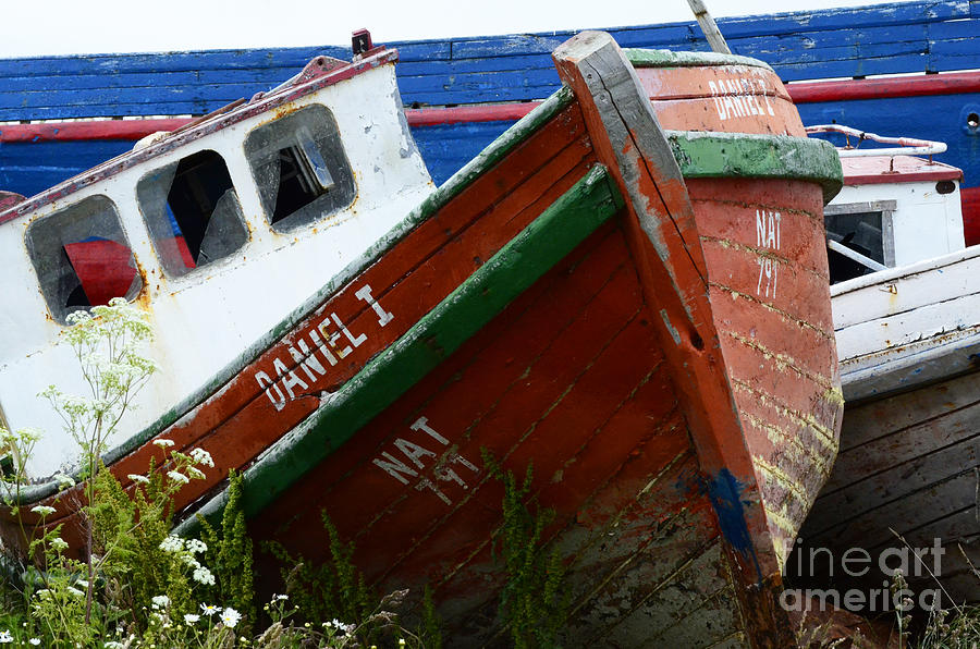 Boat Photograph - Boat Graveyard Peurto Natales Chile 4 by Bob Christopher