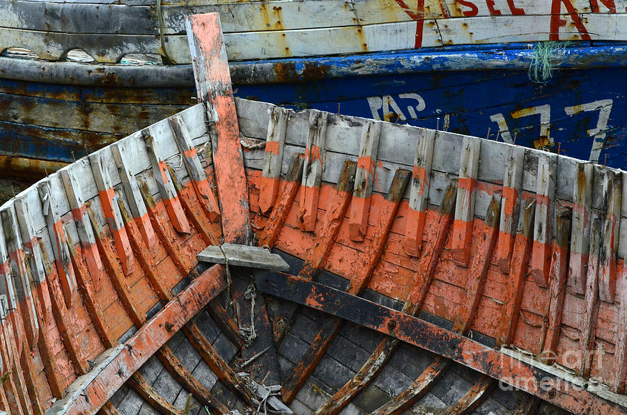 Boat Photograph - Boat Graveyard Puerto Natales Chile 1 by Bob Christopher