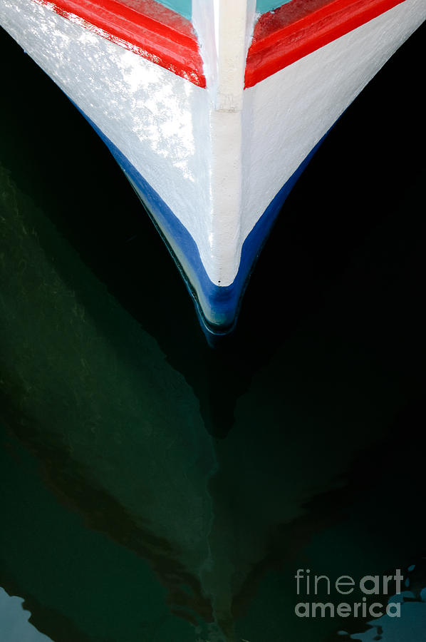 Boat hull reflection Photograph by Oscar Gutierrez