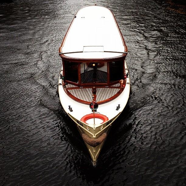 Boat Photograph - Boat In Amsterdam by Carlos Macia Perez