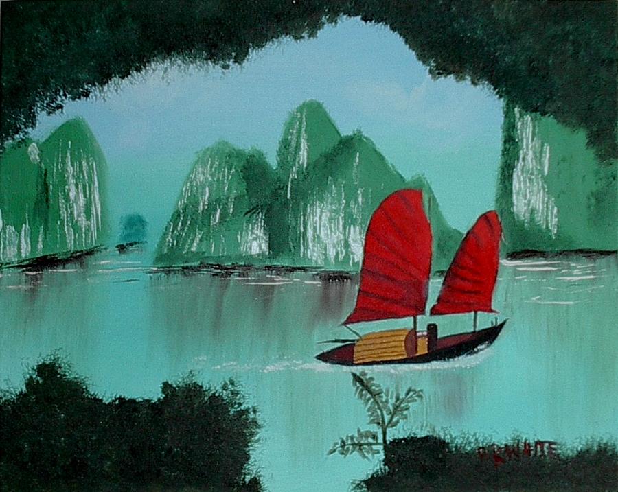 Boat in Hanoi Painting by Brian White