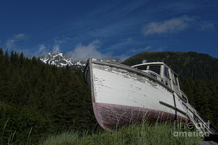 Boat in the Mountains Photograph by David Arment