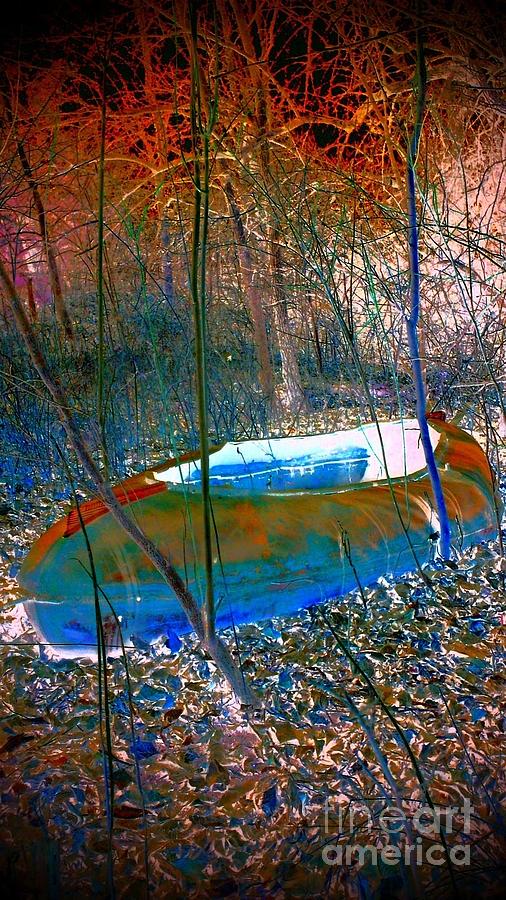 Boat in the Woods Photograph by Karen Newell