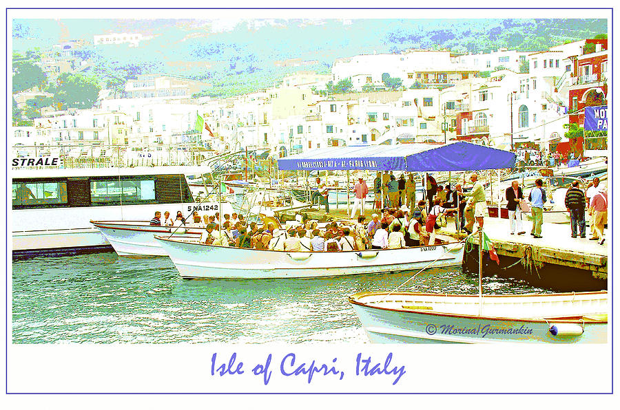 Boat Launch Marina Grande Isle of Capri Italy Digital Art by A Macarthur Gurmankin