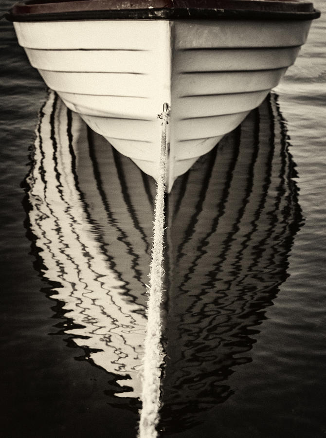 Boat mirrored Photograph by Mike Santis