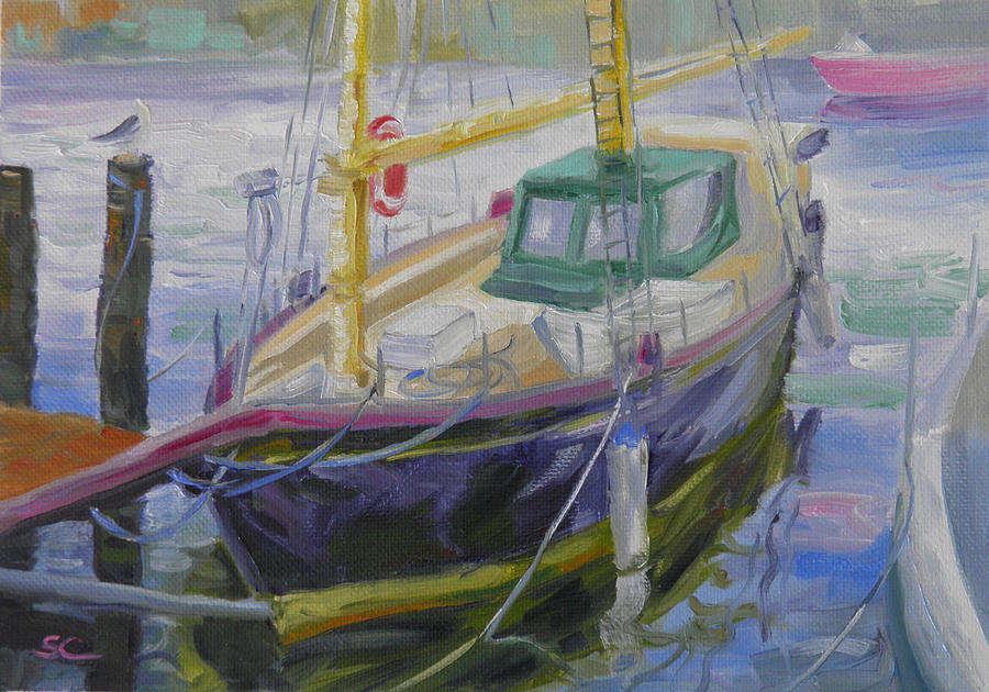 Boat of Bountiful Color Painting by Sharon Casavant