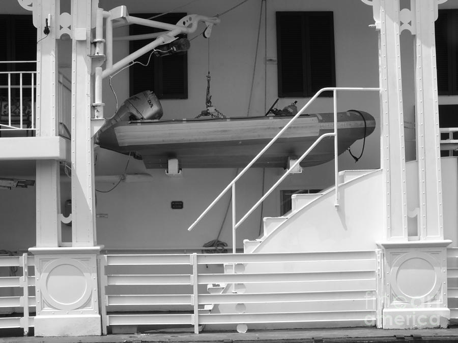 Black And White Photograph - Boat on a Boat by Melissa Lightner