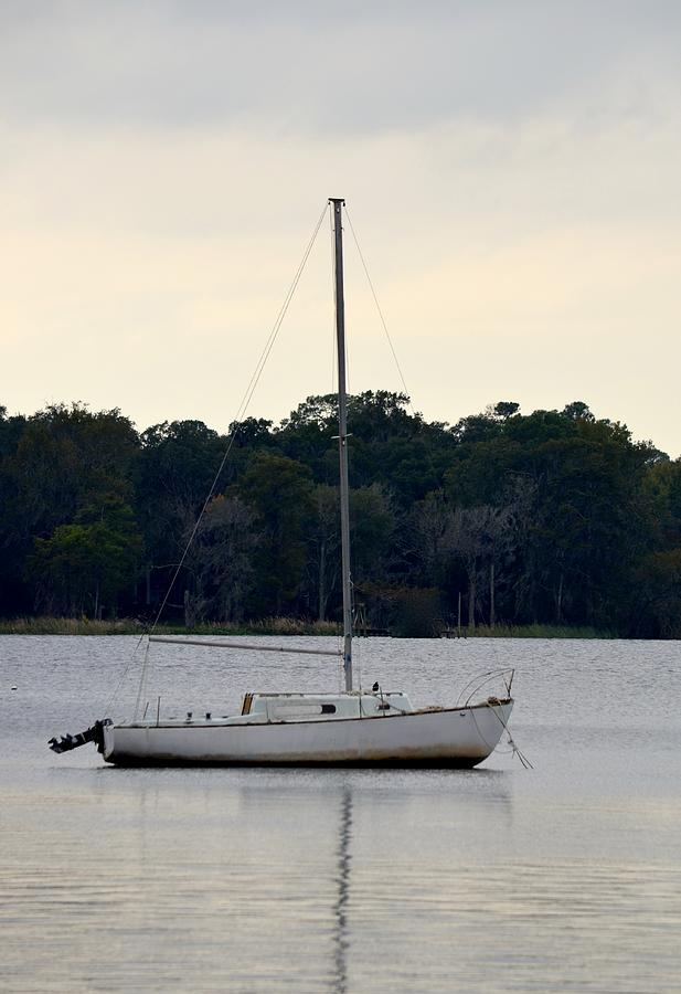 Jacksonville Photograph - Boat on Calm Waters by Richard Bryce and Family
