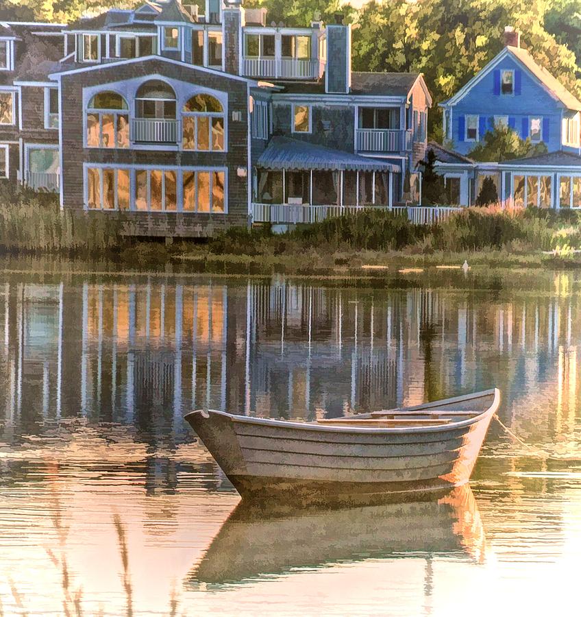 Boat on Kennebunk River Photograph by Phyllis Meinke