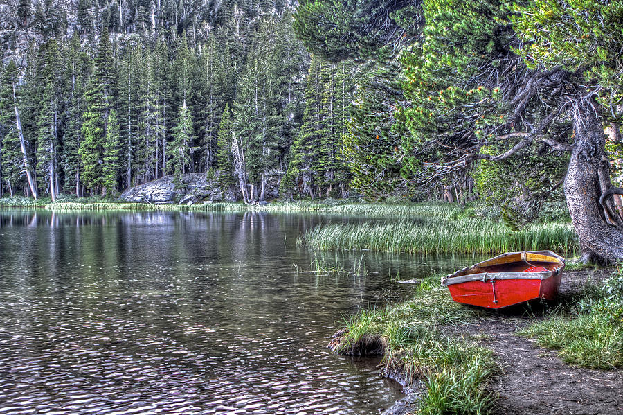 Boat on Woods Lake Photograph by SC Heffner