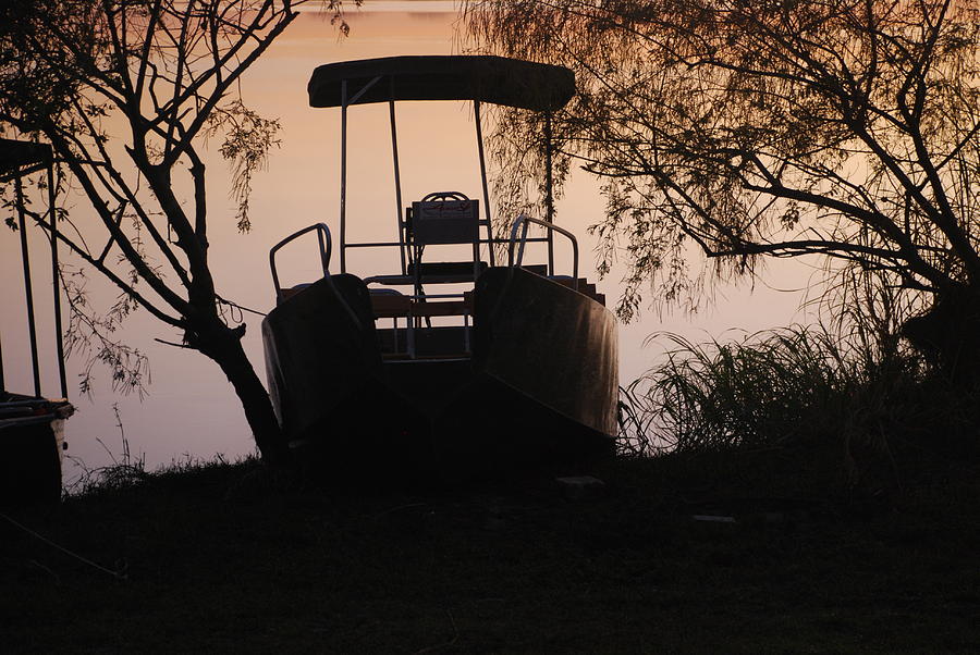Boat Photograph - Boat on Sabe River  South Africa by Frank Gaffney
