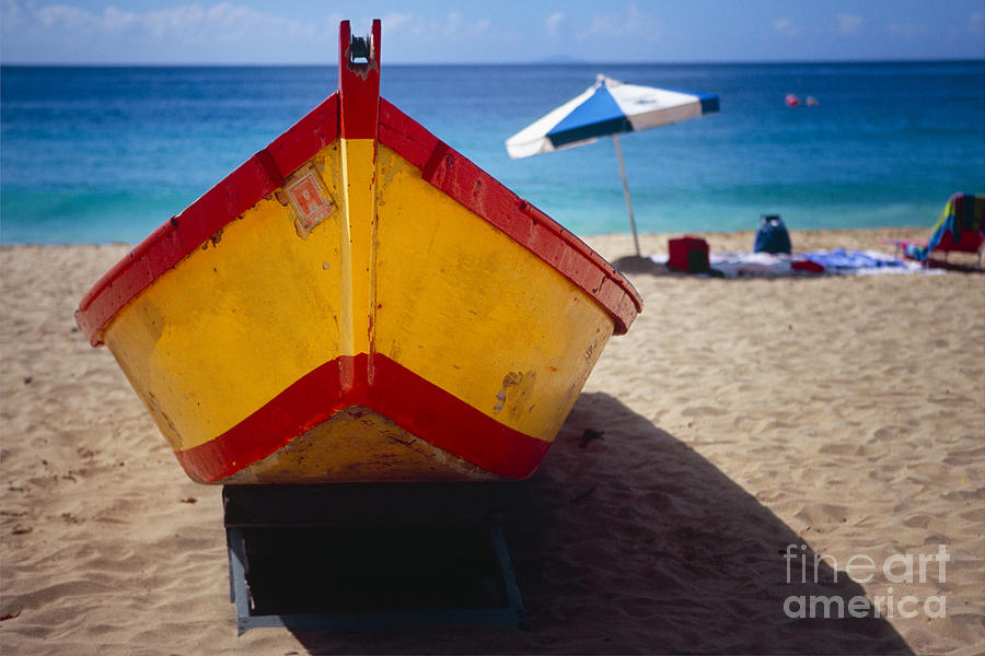 Landscape Photograph - Boat on the Beach by George Oze