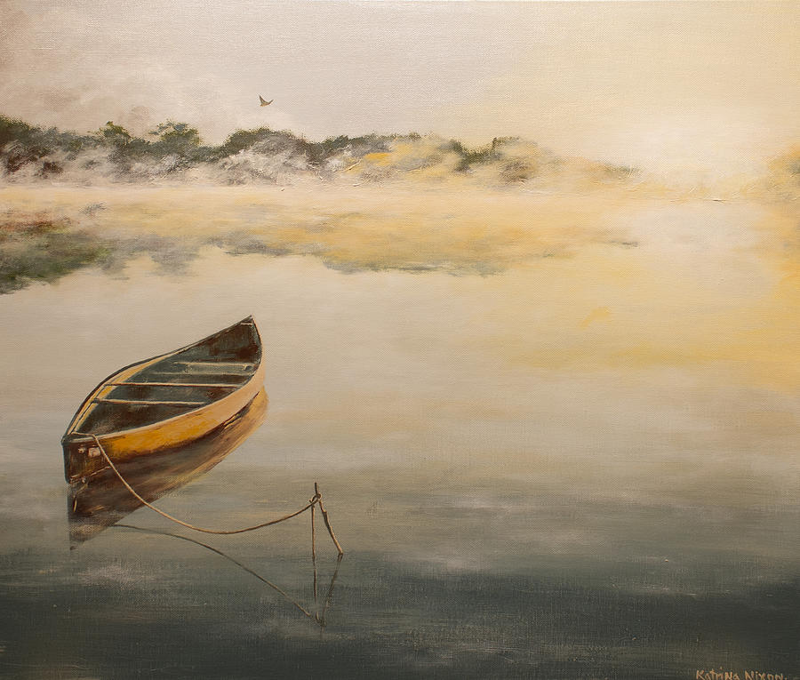 Boat on Water Painting by Katrina Nixon