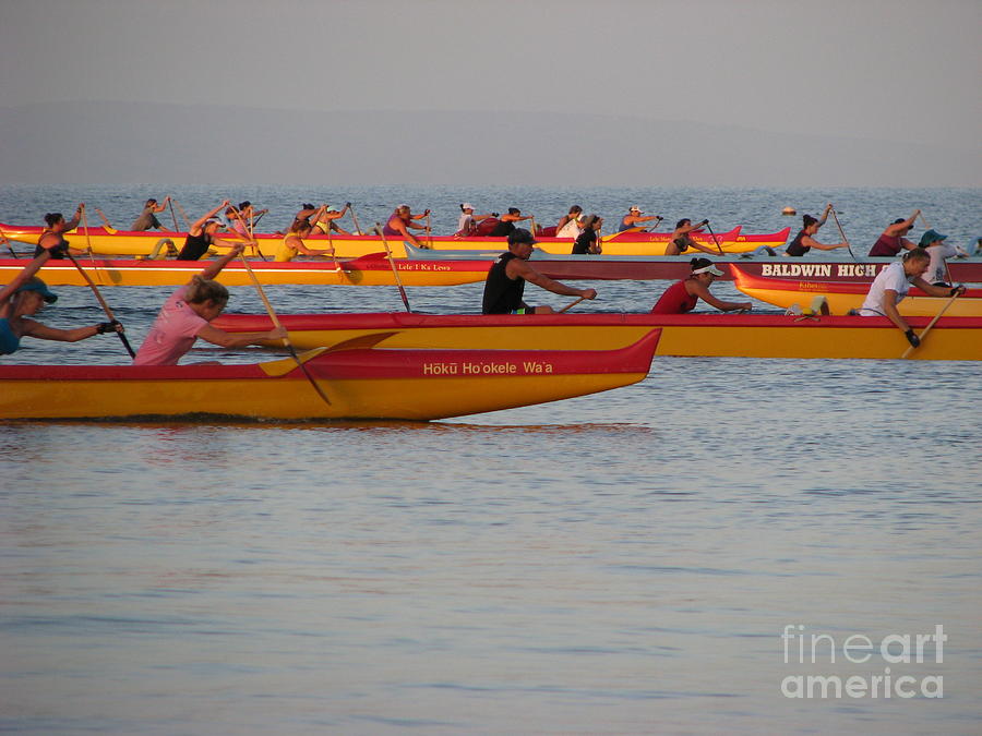 Canoe Racing 2 Photograph by Michael Krek