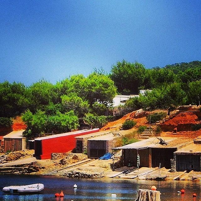 Boat Photograph - Boat Sheds In Ibiza
#boats #sheds by John Burley