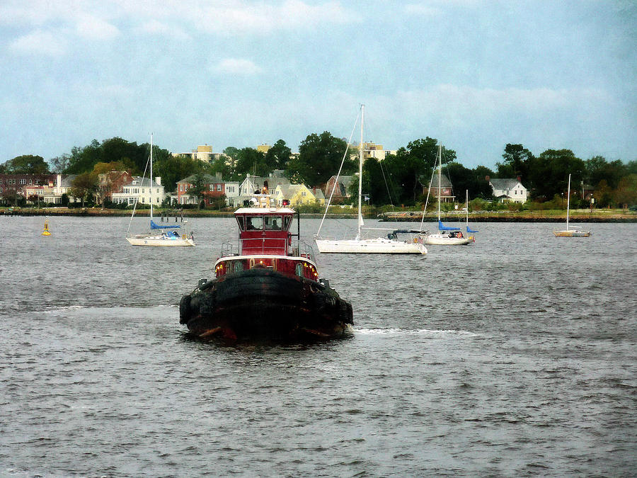 Boat - Tugboat Bow Norfolk VA Photograph by Susan Savad