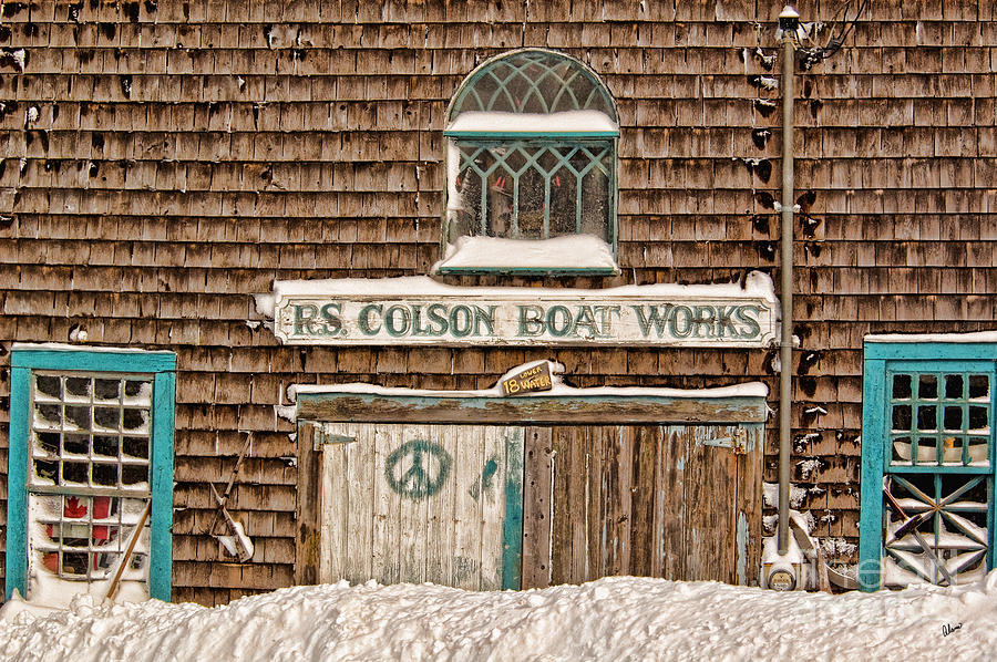 Winter Photograph - Boat Works by Alana Ranney