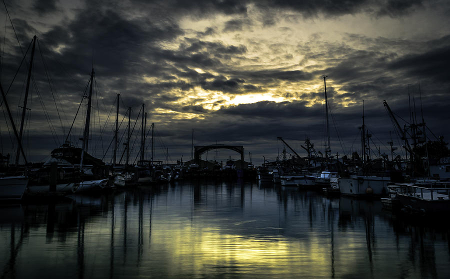 Sunset Photograph - Boat Yard by Blanca Braun Sunset Photograph - Boat Yard by Blanca Braun