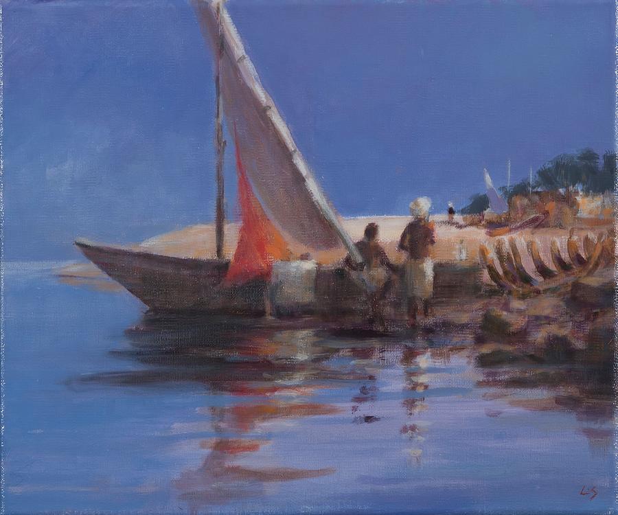 Boat Yard, Kilifi, 2012 Acrylic On Canvas Photograph by Lincoln Seligman