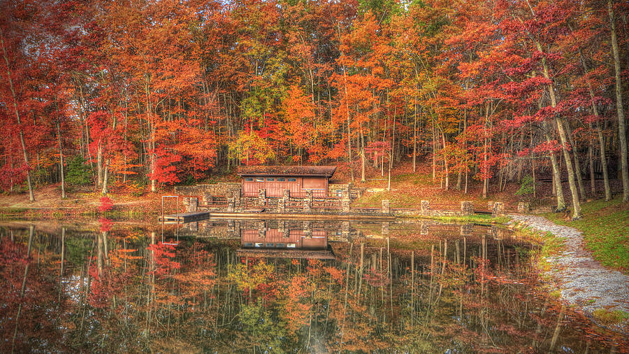 Boathouse at Boley Lake Photograph by Jaki Miller