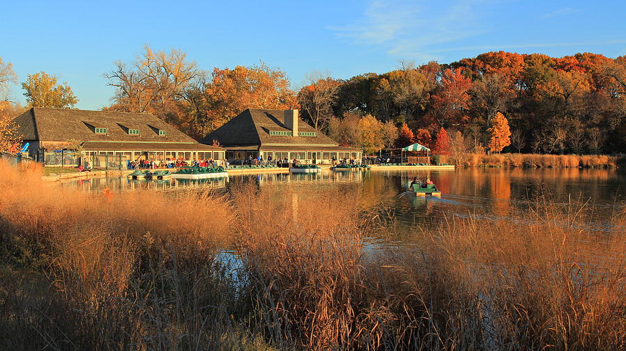 Boathouse in Autumn Photograph by Scott Rackers