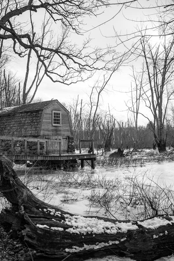 Boathouse in Winter Photograph by Allan Morrison