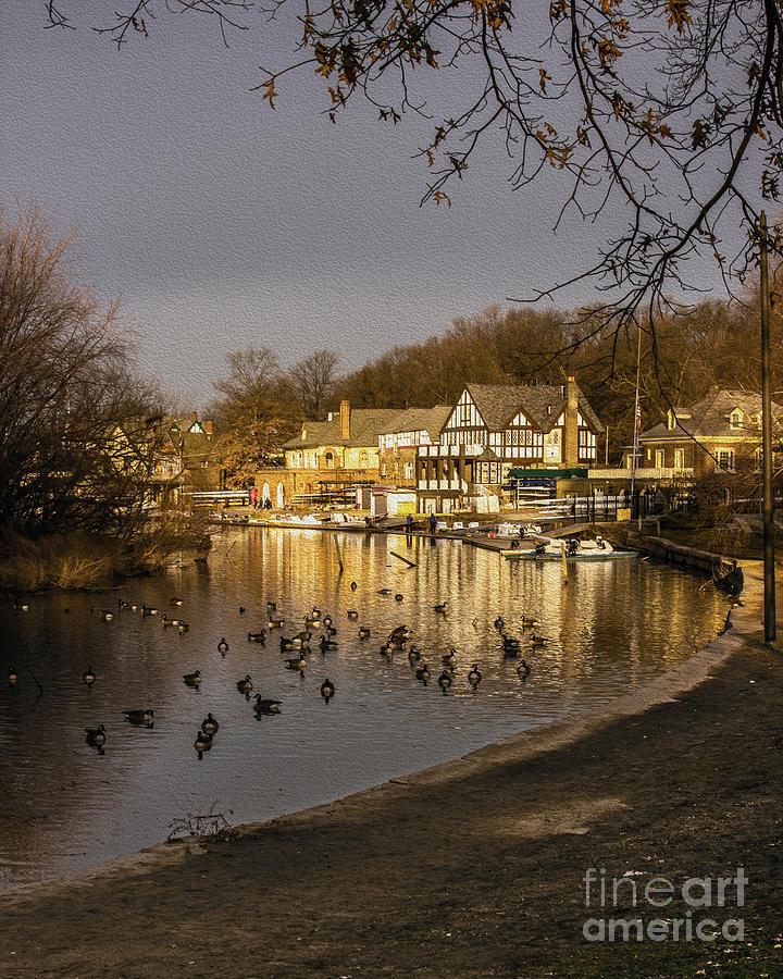 Philadelphia Photograph - Boathouse Row at Dawn by Tom Gari Gallery-Three-Photography