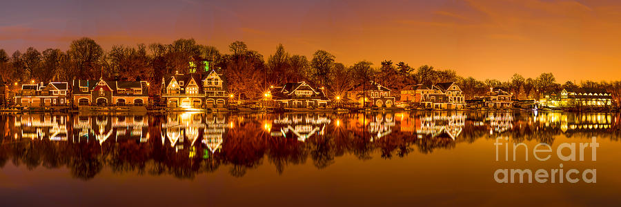 Philadelphia Photograph - Boathouse Row Reflections by Abe Pacana