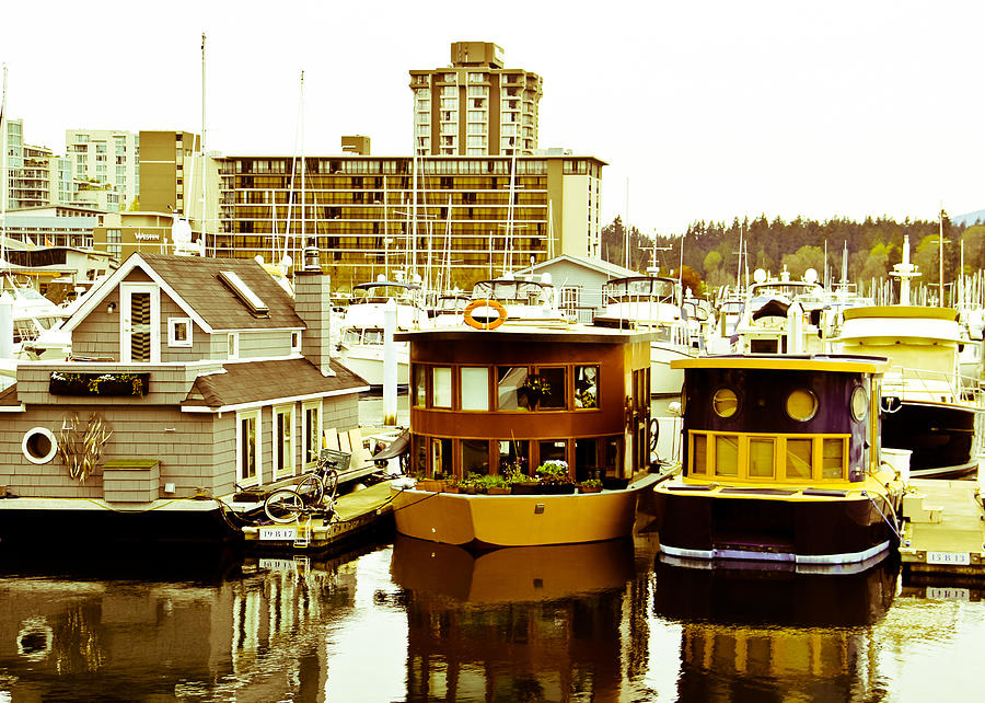 Boathouses Photograph by Eti Reid