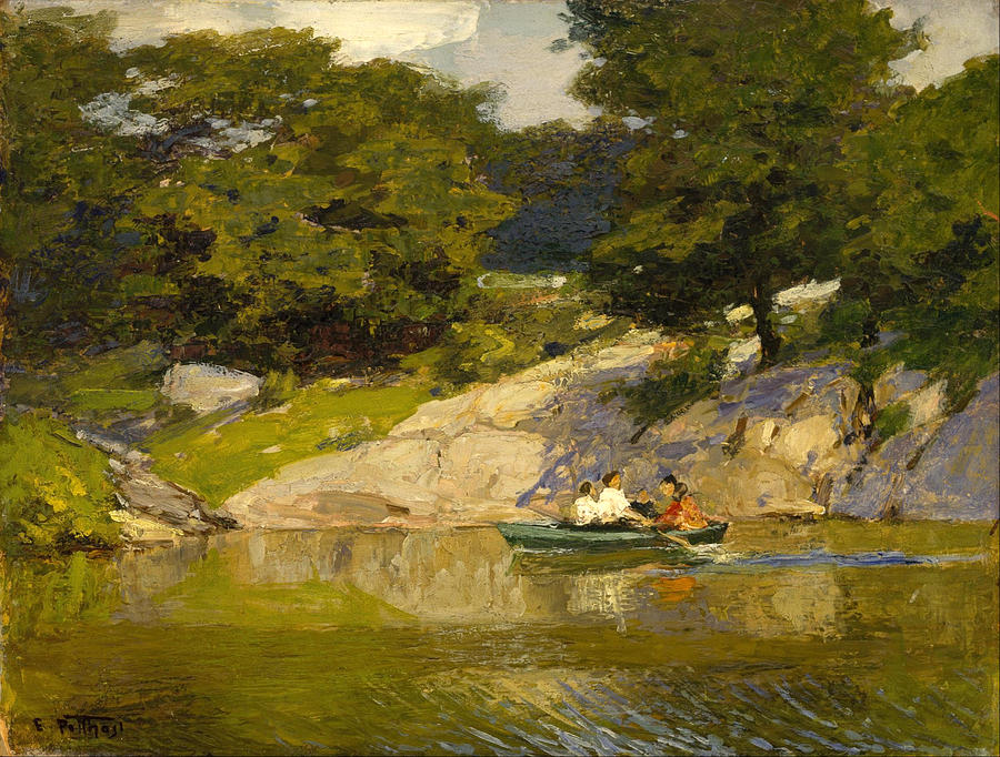 Boating in Central Park Painting by Edward Henry Potthast - Pixels