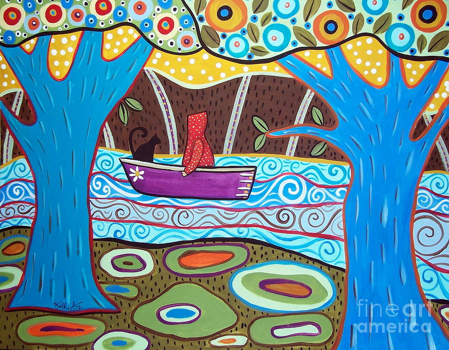 Tree Painting - Boating by Karla Gerard