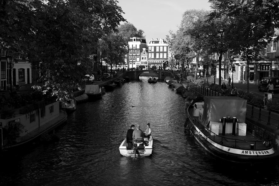Boating On The Canals Of Amsterdam Photograph by Aidan Moran