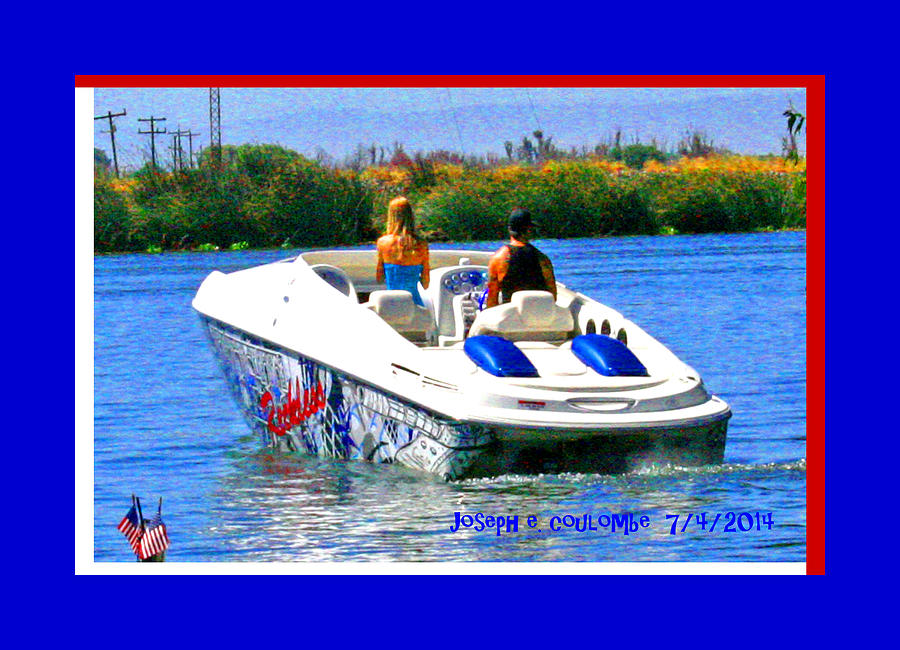 Boating on the Fourth of July Digital Art by Joseph Coulombe