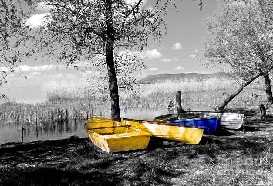 Boats at lake Balaton Photograph by Alexa Szlavics