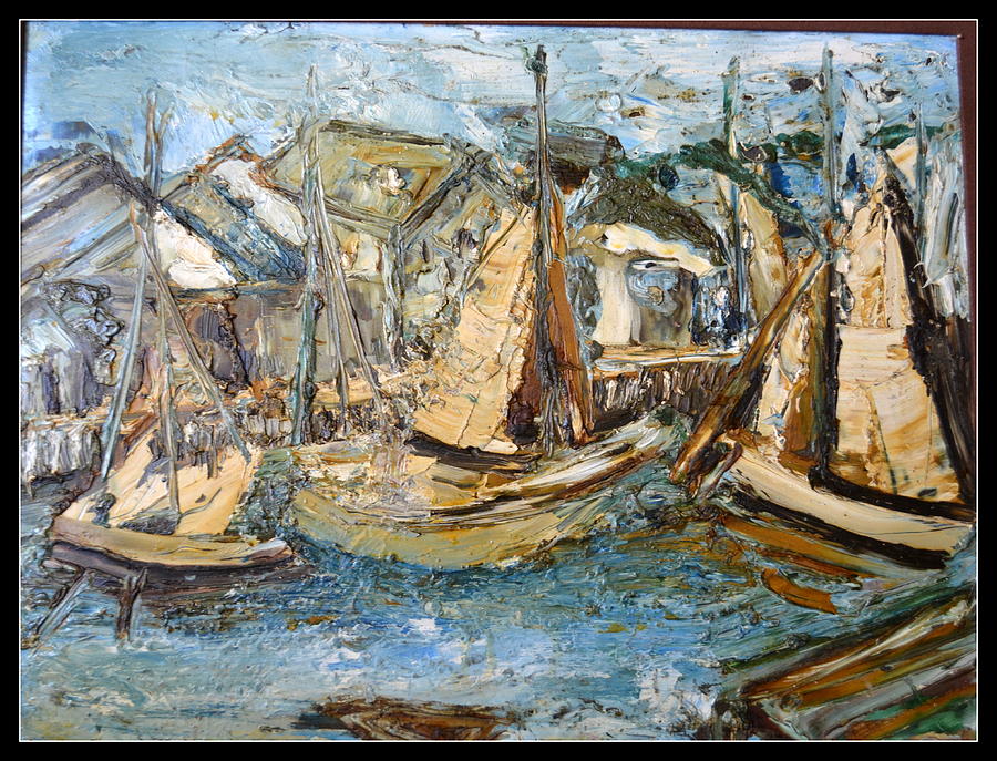 Boats And Boats Painting by Anand Swaroop Manchiraju