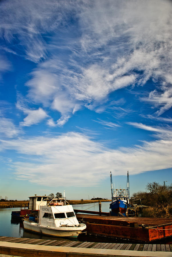 Boats and Sky Color Photograph by George Taylor