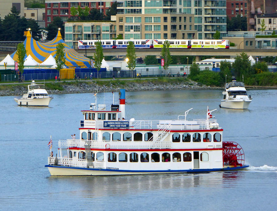 Boats and Skytrain Photograph by Laurie Tsemak