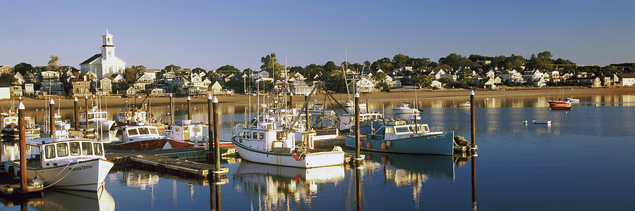 Boats At A Harbor, Provincetown, Cape Photograph by Panoramic Images