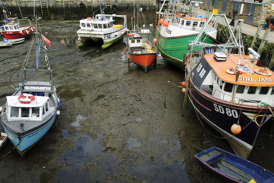 Boats at Low Tide Photograph by Chevy Fleet