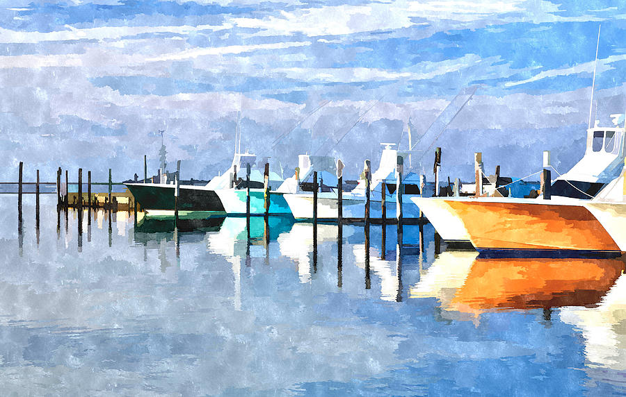 Boat Photograph - Boats at Oregon Inlet Outer Banks III by Dan Carmichael