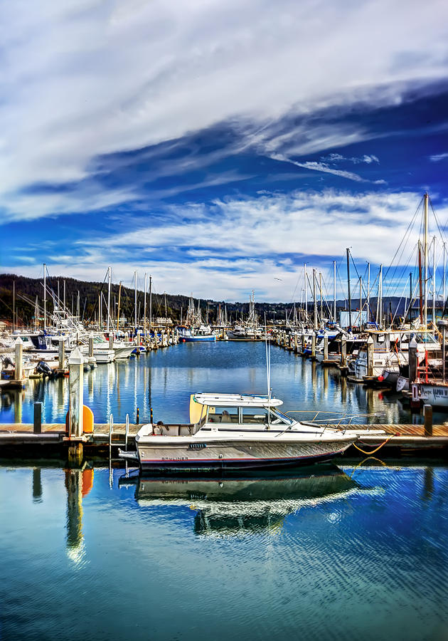 Boats at Pillar Point Harbor in Half Moon Bay  Photograph by Jennifer Rondinelli Reilly - Fine Art Photography