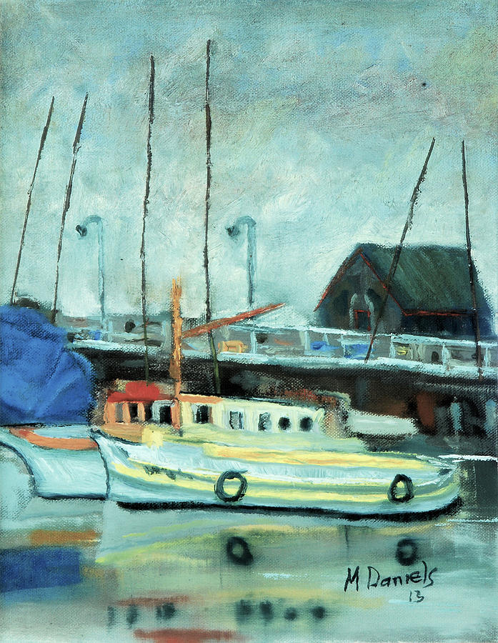 Boats at Provincetown MA Painting by Michael Daniels