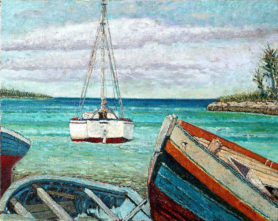 Boats By The Bay Painting by Ritchie Eyma