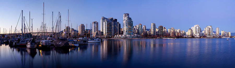 Architecture Photograph - Boats Docked At A Harbor, Yaletown by Panoramic Images