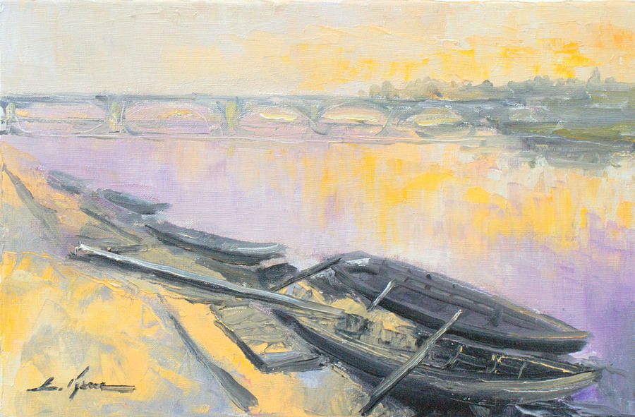 Boats impression Painting by Luke Karcz